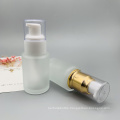 Free Sample Empty 30Ml Clear Frosted Glass Serum Bottle With Pump